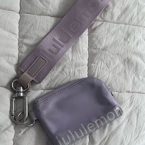 lululemon Lavender Mini Zip Pouch with Wristlet